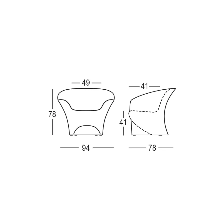 Kolltukë me dizajn të jashtëm në mat ose polietileni me llak Prodhuar në Itali - Conda Viadurini