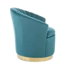 Kolltuk me dizajn elegant Dhomë ndenjeje luksoze në çelik dhe kadife - Courtney Viadurini