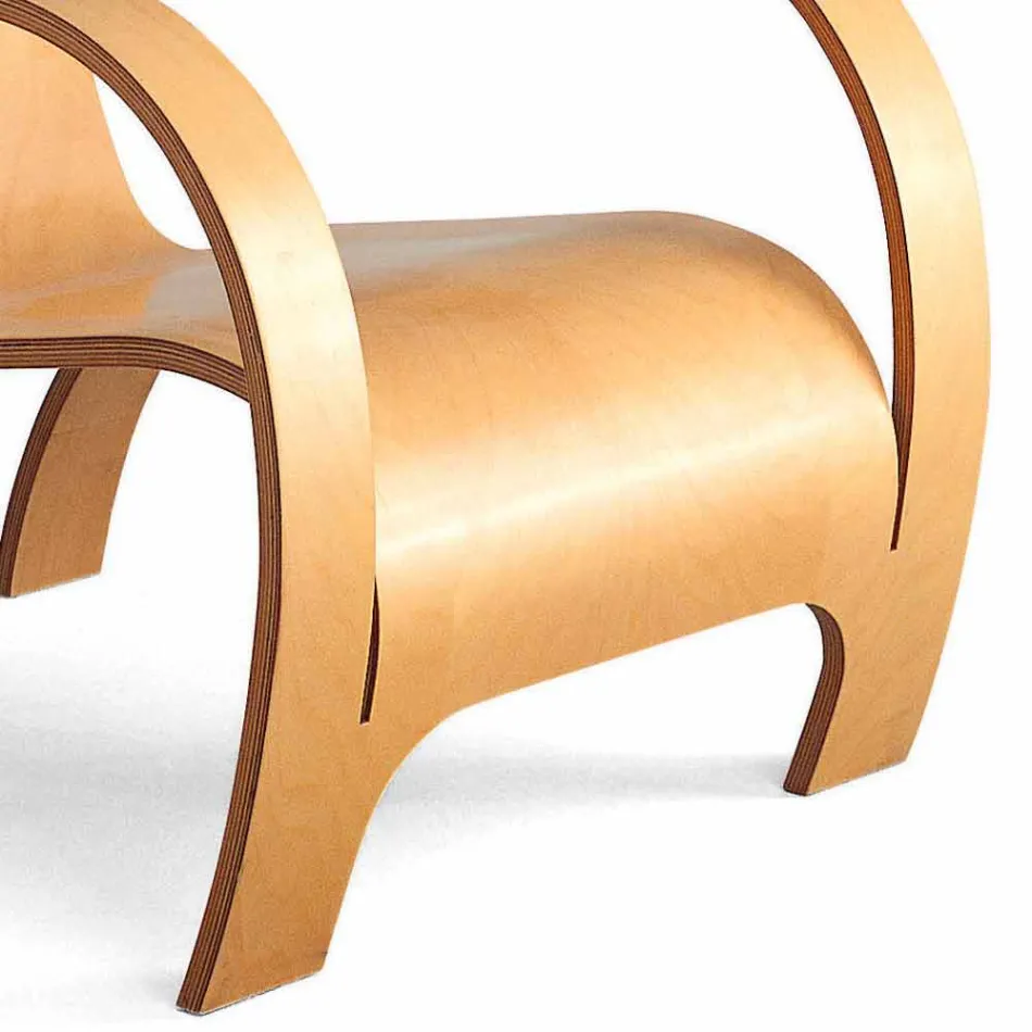 Kolltuk i Dizajnuar në Kompensatë të Zezë ose Thupër Finish Made in Italy - Galatea Viadurini