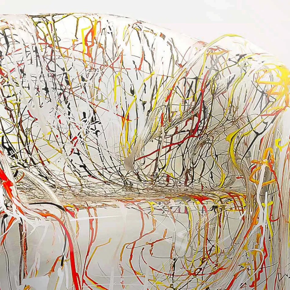 Kolltuk dizajni bashkëkohor në pleksiglas shumëngjyrësh Paris, i bërë në Itali Viadurini