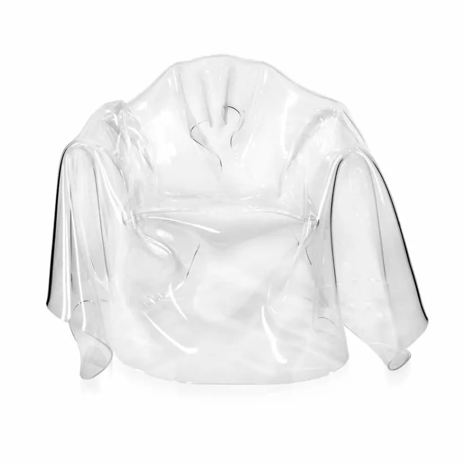 Kolltuk bashkëkohor plexiglas me dizajn transparent Paris, i bërë në Itali Viadurini