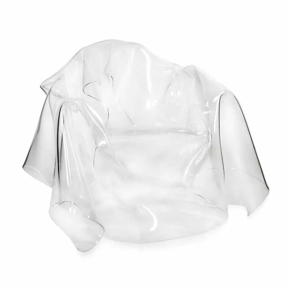 Kolltuk bashkëkohor plexiglas me dizajn transparent Paris, i bërë në Itali Viadurini