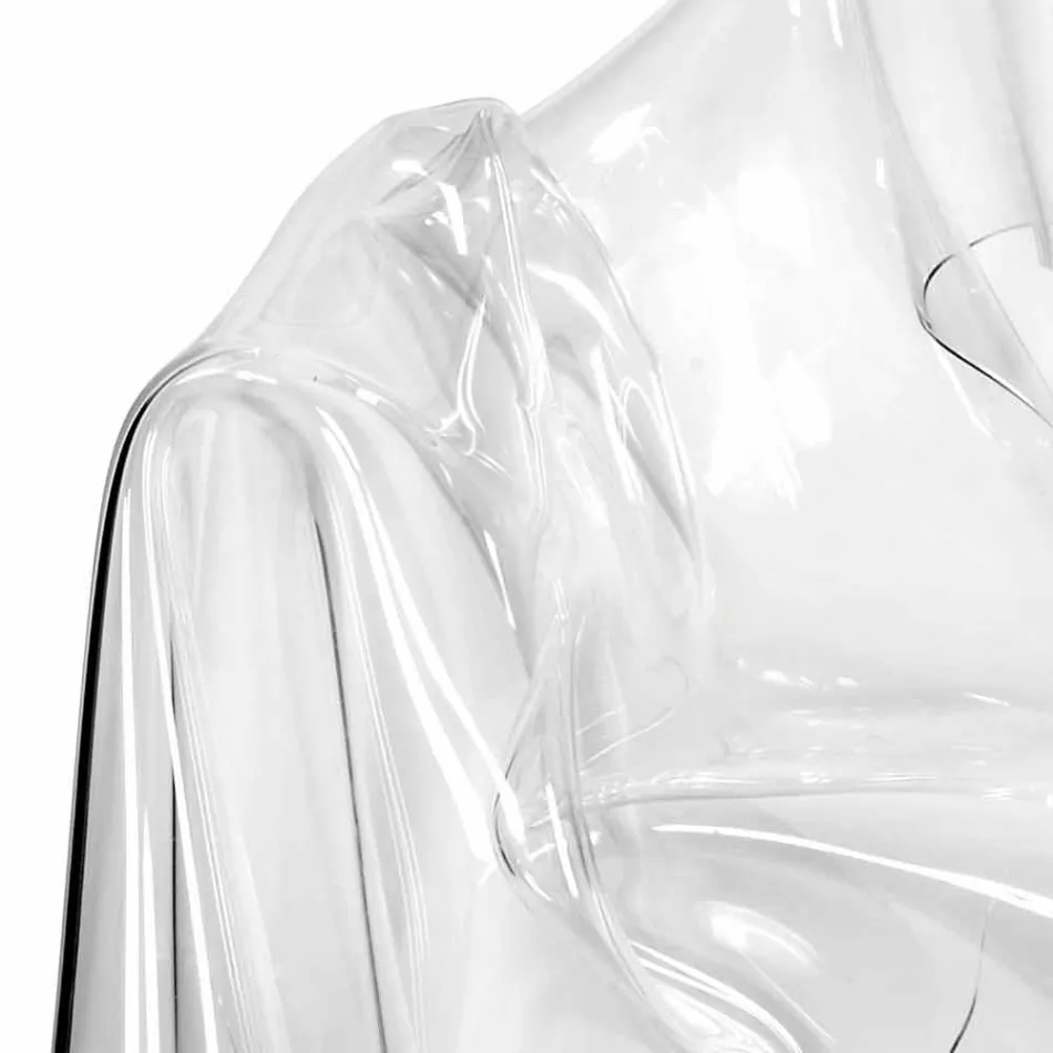 Kolltuk bashkëkohor plexiglas me dizajn transparent Paris, i bërë në Itali Viadurini