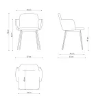 Kolltukë me cilësi të lartë prej lëkure dhe metali të lyer Prodhuar në Itali - Molde Viadurini