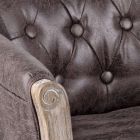 Kolltukë me dizajn klasik në sedilje me efekt druri dhe eko-lëkure - Katen Viadurini