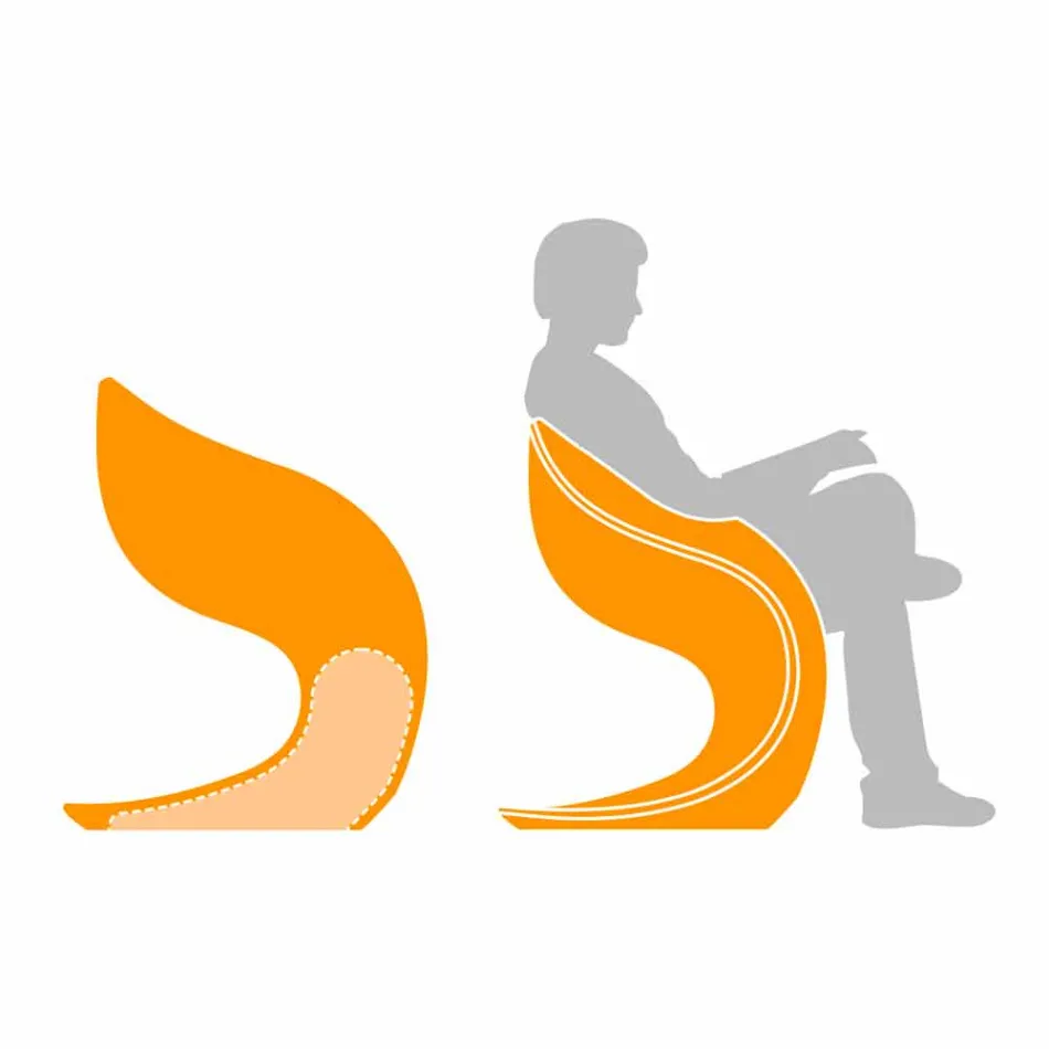 Kolltuk me dizajn të brendshëm ose të jashtëm në polietilen të bardhë - Petra nga Myyour Viadurini