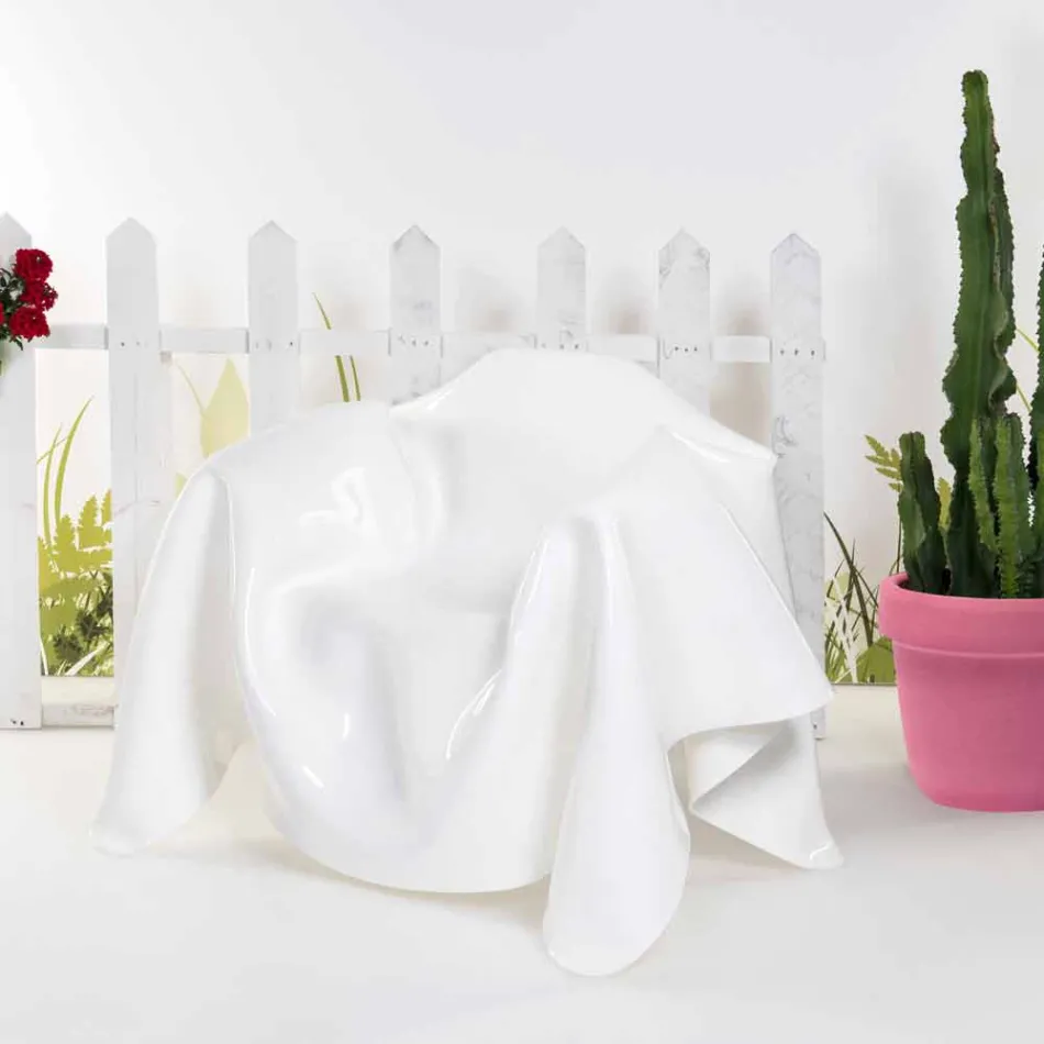 Kolltuk dizajni modern në pleksiglas të bardhë në Paris, i bërë në Itali Viadurini