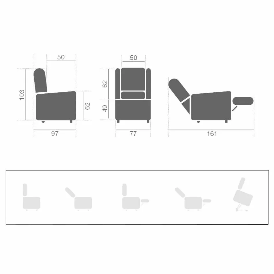 Kolltuk i Ashensorit të Cilësisë Relax Ashensor me 2 Motorë të Prodhuar në Itali - Daphne Viadurini