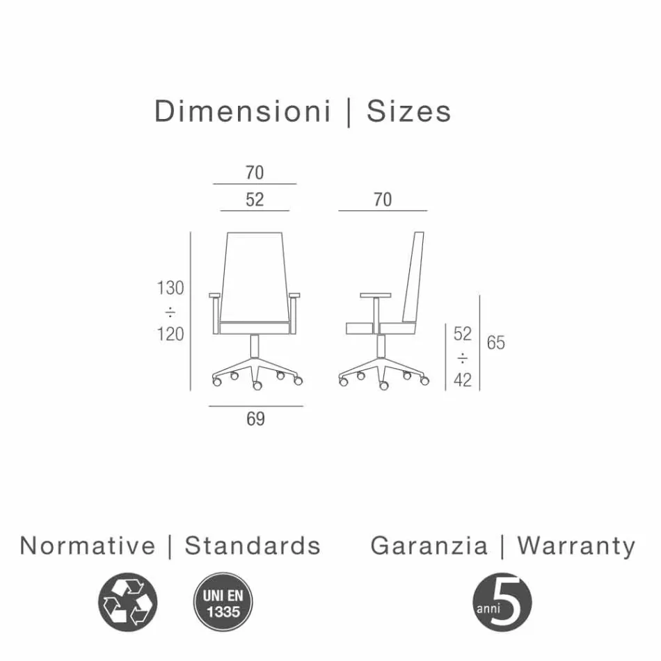 Kolltuk ekzekutiv bashkëkohor zyre në lëkurën imituese Gemma Viadurini