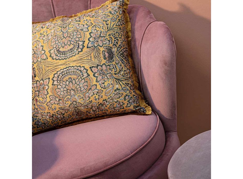 Kolltuku elegant i dhomës së ndenjes me tapiceri me efekt kadifeje 3 - Geppy Viadurini