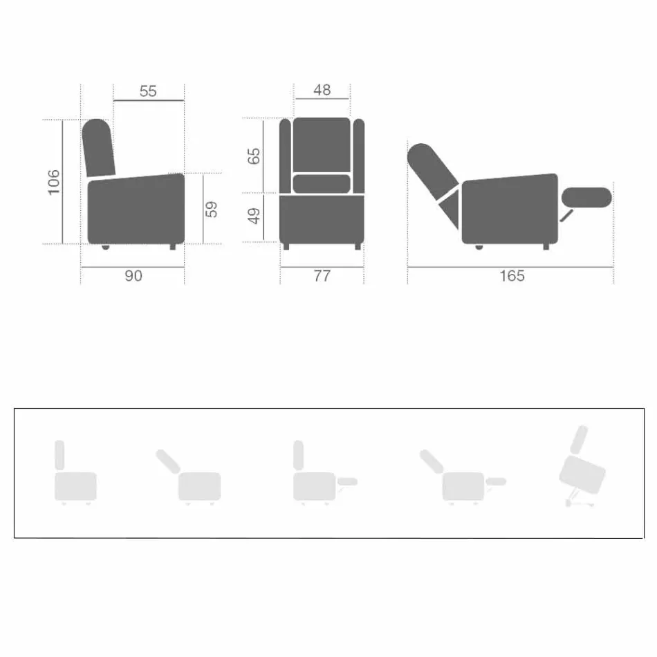 Kolltuk elektrik i ashensorit Relax Ashensor me 2 Motorë Luksozë Modernë - Viktoir Viadurini