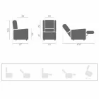 Kolltuk elektrik me funksione ngritëse dhe relaksuese me 2 motorë të prodhuar në Itali - Marlene Viadurini