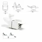 Kolltuk me dy rrota kthyese motorike Cassia, dizajn modern prodhuar në Itali Viadurini