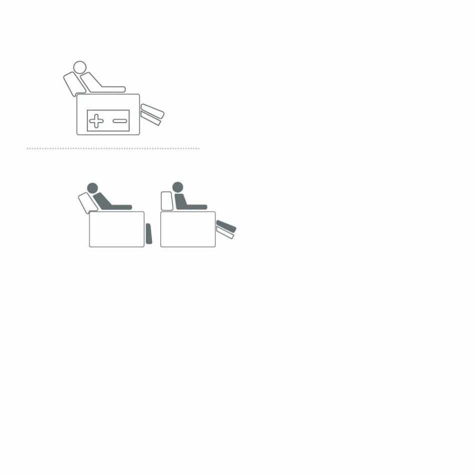 Kolltuk me rrotullim me 2 motor me dizajn modern prodhuar në Itali Cassia Viadurini