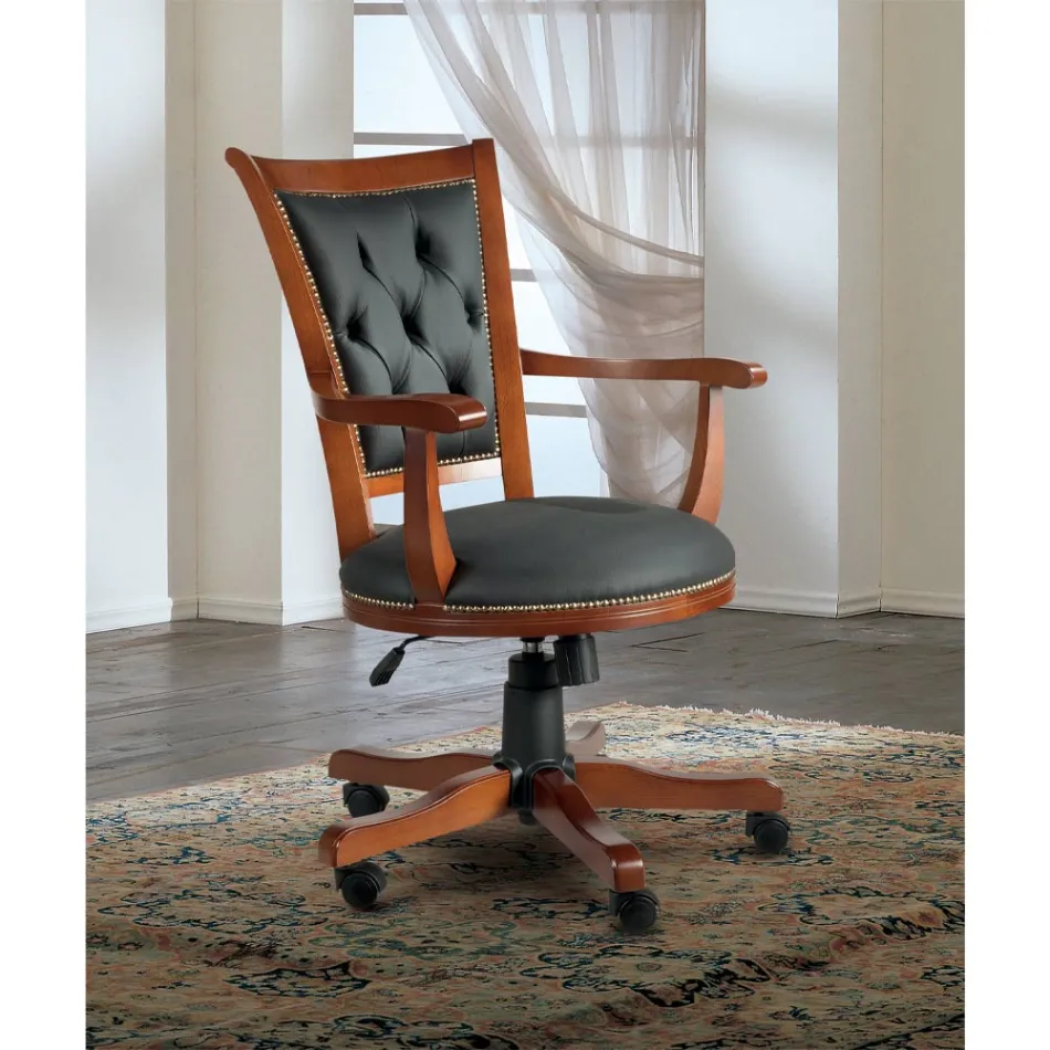 Kolltukë rrotulluese e veshur me lëkurë luksoze Ekole Prodhuar në Itali - Brigitte Viadurini