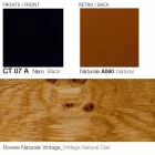 Kolltuk lëkure rrotullues me bazë druri të prodhuar në Itali - Flutura Viadurini