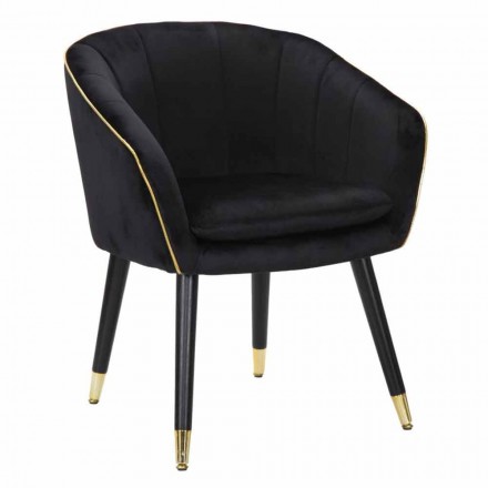 Kolltuk i veshur me susta në dru dhe pëlhurë të dizajnit modern - Maddy Viadurini