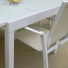 Karrige kopshti e stivueshme në tekstile dhe alumin - Foglio Viadurini