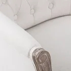 Sedilje kolltuku prej druri me dizenjo klasike prej liri natyral dhe pambuku - Katen Viadurini