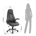 Kolltukë në lëkurë sintetike gri me efekt të vjetëruar - Renio Viadurini