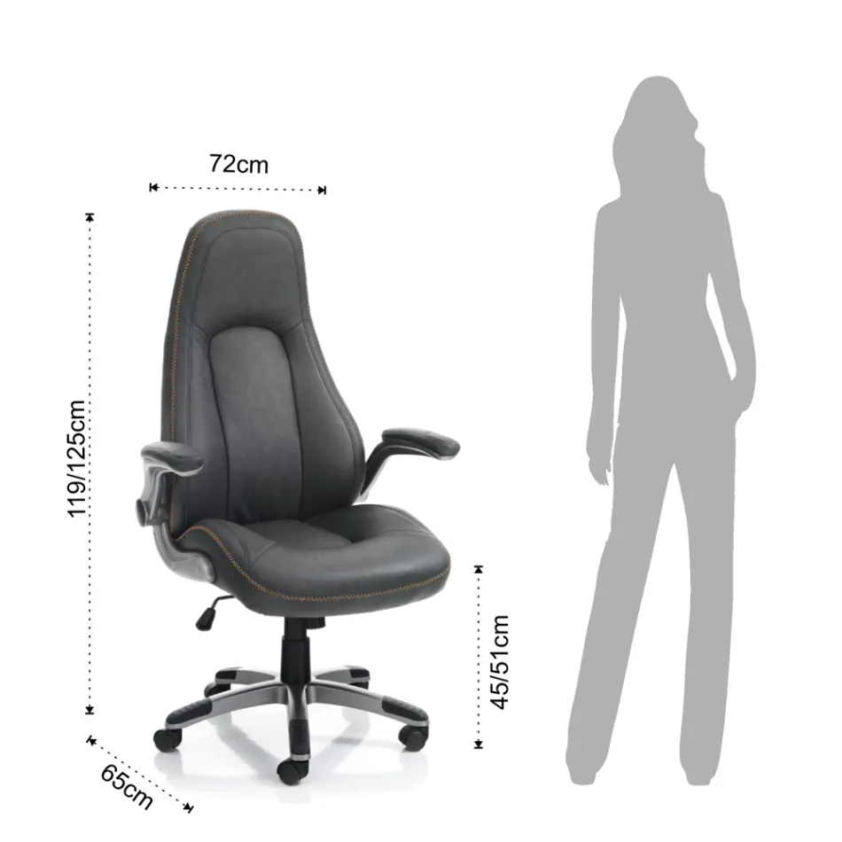 Kolltukë në lëkurë sintetike gri me efekt të vjetëruar - Renio Viadurini