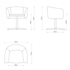 Kolltukë prej pëlhure me bazë rrotulluese metalike luksoze Prodhuar në Itali - Bergen Viadurini
