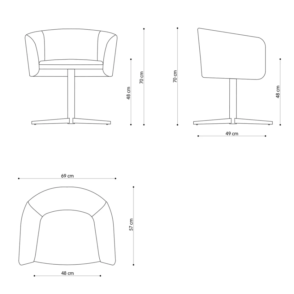 Kolltukë prej pëlhure me bazë rrotulluese metalike luksoze Prodhuar në Itali - Bergen Viadurini