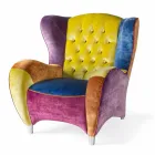 kolltuqe prej kadifeje punoi buzë të mprehtë dhe me shirita Schinke Viadurini