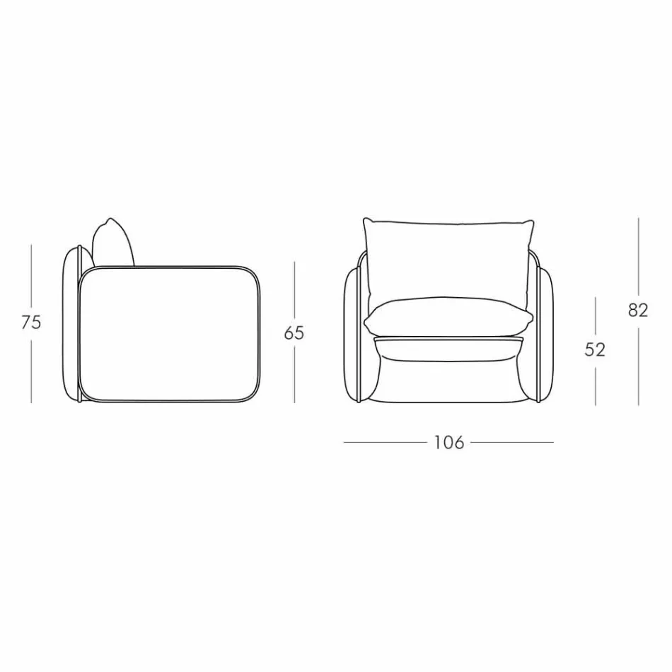 Karrige rri kot me jastekë të papërshkueshëm nga uji, për Outdoor - Mara Slide Viadurini