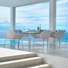 Karrige moderne e kopshtit verë Varaschin në Karrige çeliku Viadurini