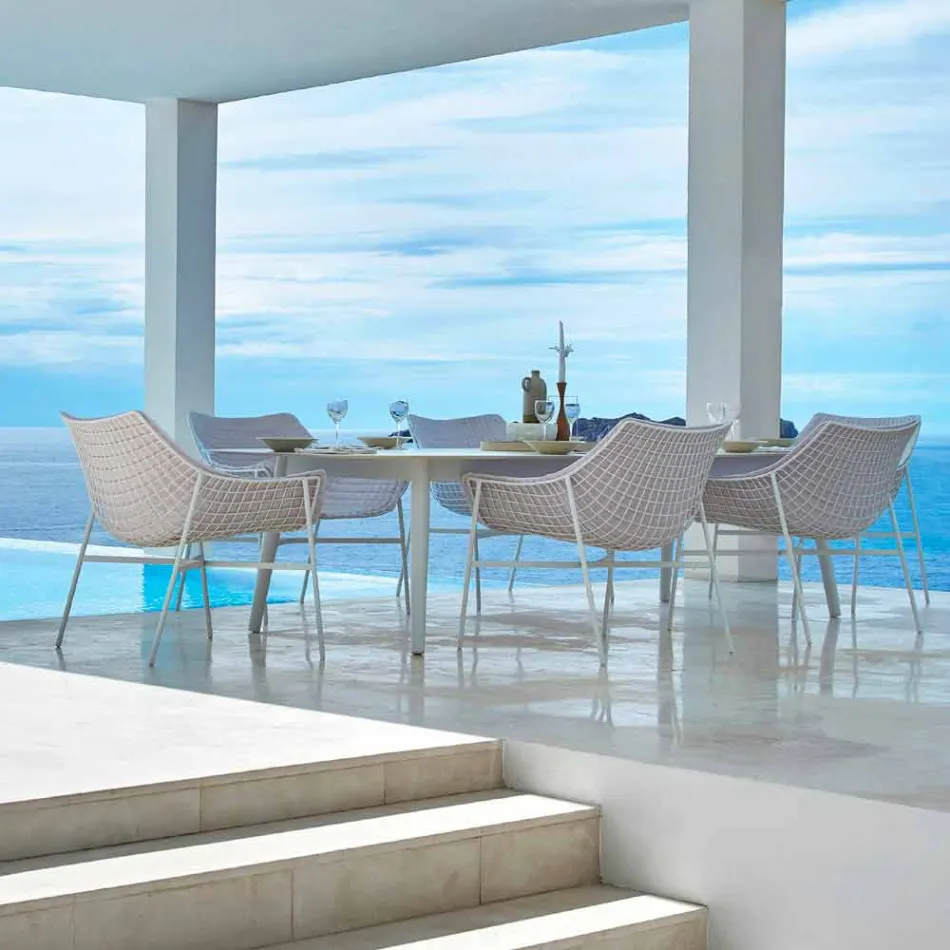 Karrige moderne e kopshtit verë Varaschin në Karrige çeliku Viadurini