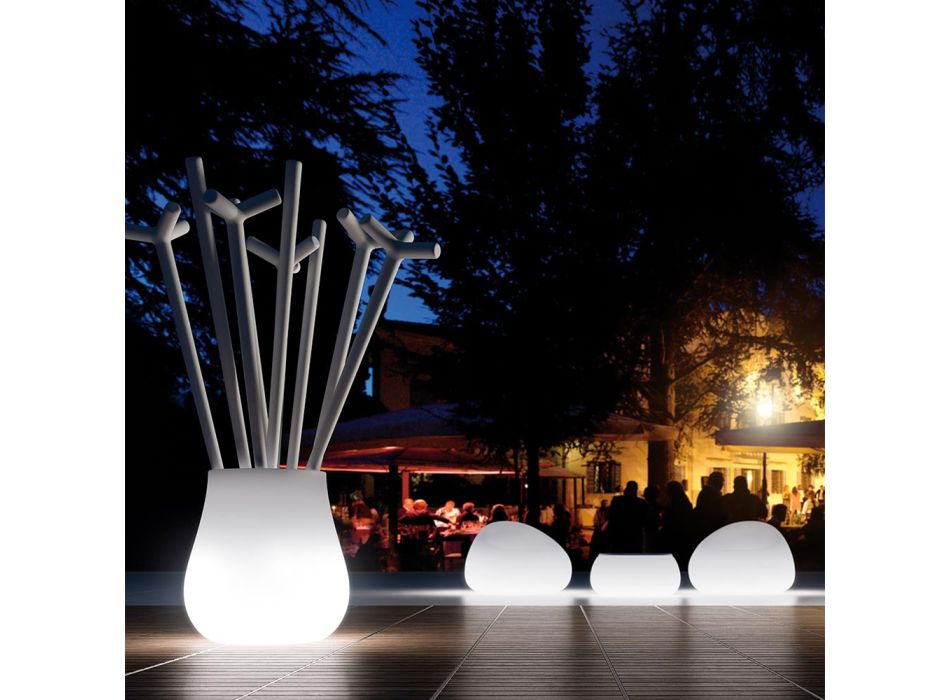 Kolltukë me dritë të jashtme me dritë LED në polietileni Prodhuar në Itali - Ervin Viadurini