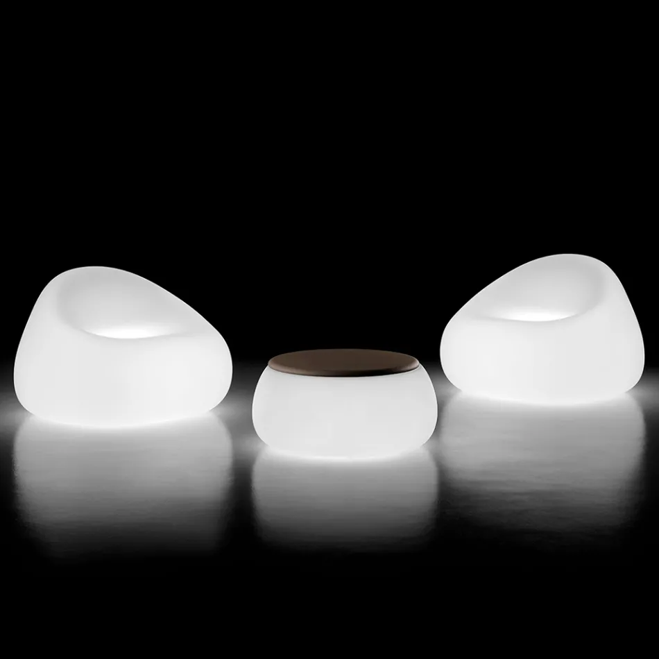 Kolltukë me dritë të jashtme me dritë LED në polietileni Prodhuar në Itali - Ervin Viadurini