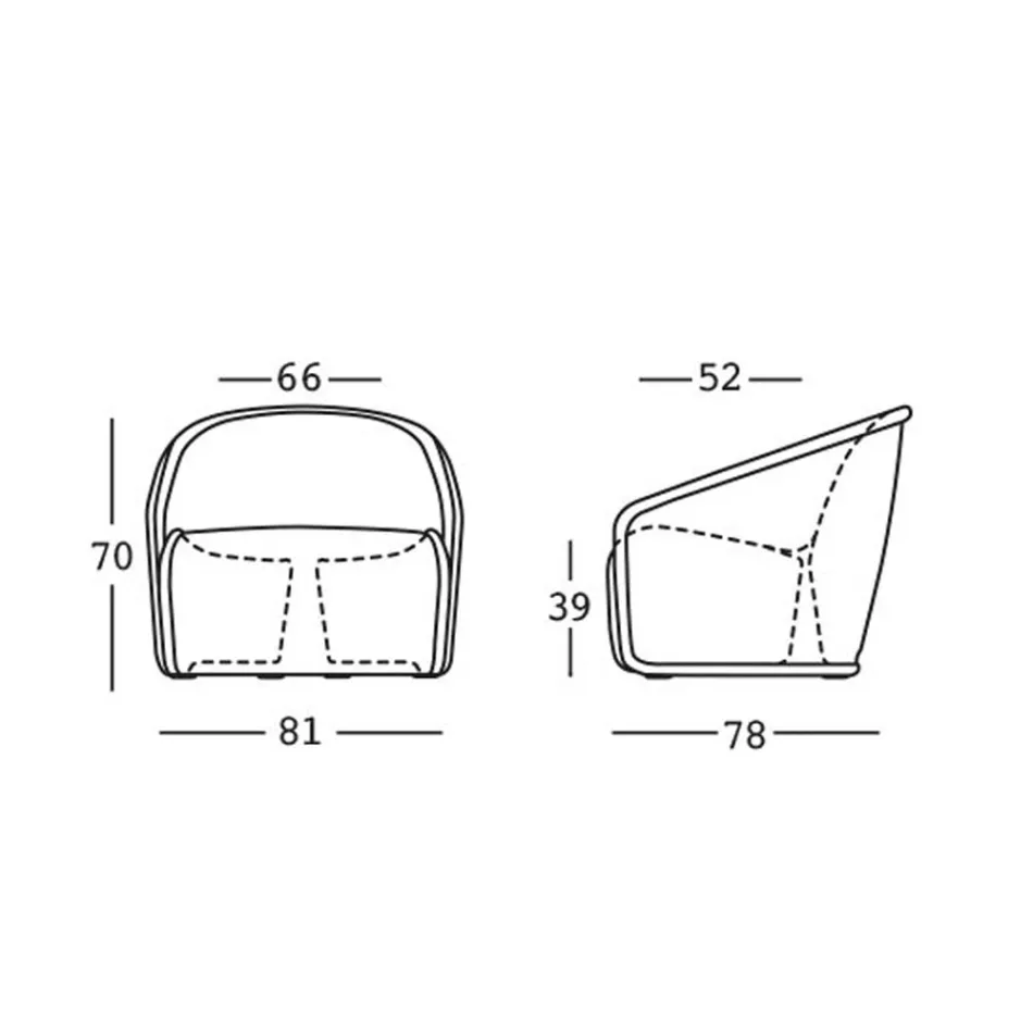 Kolltuk i jashtëm i ndriçuar në polietileni me LED të prodhuar në Itali - Korrik Viadurini