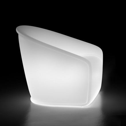 Kolltuk i jashtëm i ndriçuar në polietileni me LED të prodhuar në Itali - Korrik Viadurini