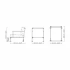 Kolltuk me Dizajn Modern në Çelik dhe PVC të Zezë ose të Bardhë për Jashtë - Ontario2 Viadurini