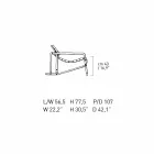 Kolltuqe Moderne në Dru të Lirë me shkëlqim të Zi dhe Lëkurë Prodhuar në Itali - Conga Viadurini