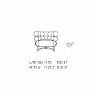 Kolltuk modern i veshur me lëkurë me bazë çeliku të prodhuar në Itali - Ostilio Viadurini