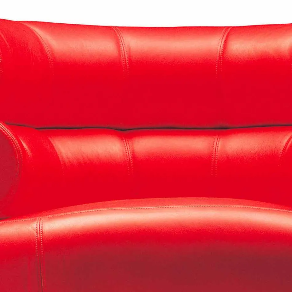 Kolltuk modern i veshur me lëkurë me bazë çeliku të prodhuar në Itali - Ostilio Viadurini