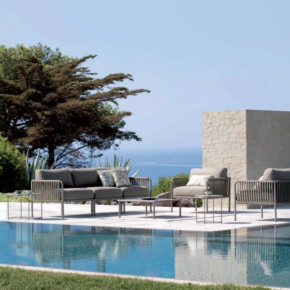 Kolltukë e jashtme prej çeliku dhe litar me jastëkë Prodhuar në Itali - Helga Viadurini