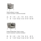 Kolltukë në natyrë me madhësi çeliku dhe jastëkë të përfshirë Made in Italy - Bronn Viadurini