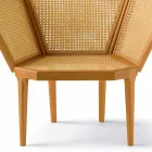 Kolltuk pentagonal me dizajn klasik për dhomën e ndenjes, L103xP72cm, Pol Viadurini