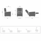 Ngrini relaksohuni kolltukun e mbështetur me 2 motorë me rrota prodhuar në Itali - Isabelle Viadurini