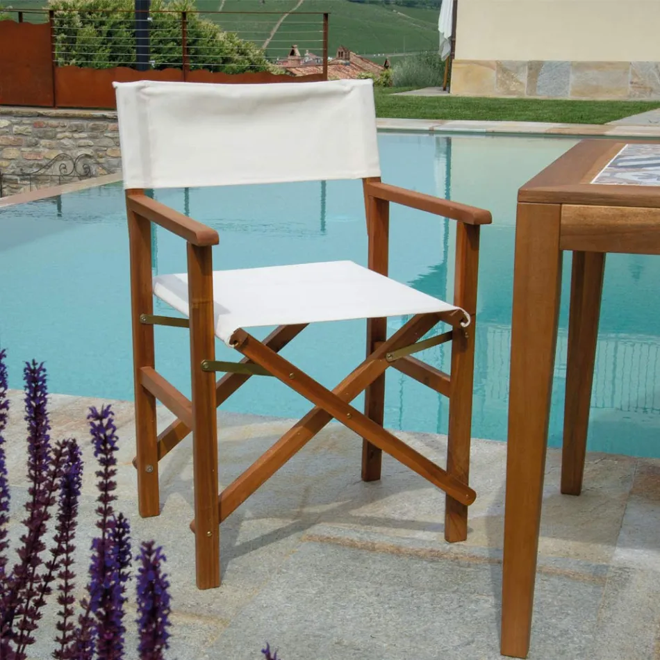 Karrige Drejtorie me Dru Akacie me vaj Ngjyrë Natyrale - Teknike Viadurini