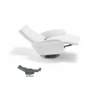 Relax kolltuk 2 motorë lëkure kthyeshëm / pëlhurë / lëkurë moderne Bluma Viadurini