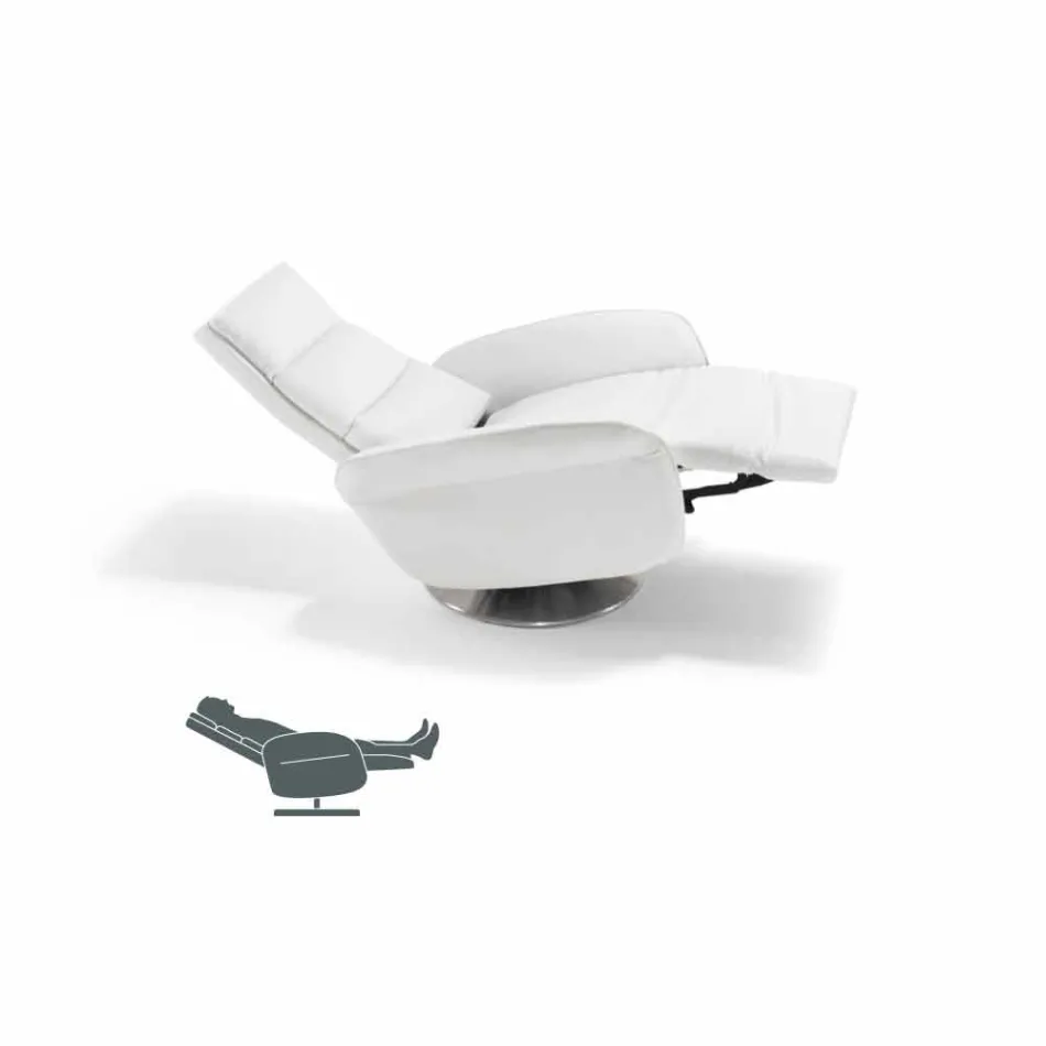 Relax kolltuk 2 motorë lëkure kthyeshëm / pëlhurë / lëkurë moderne Bluma Viadurini