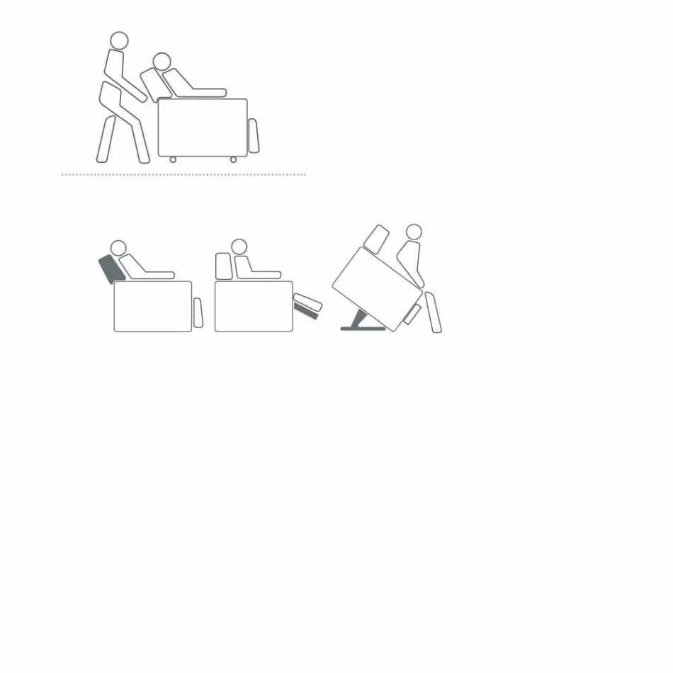 Kolltuk relaksues me dizajn trëndafili me 2 motorë, prodhuar në Itali Viadurini