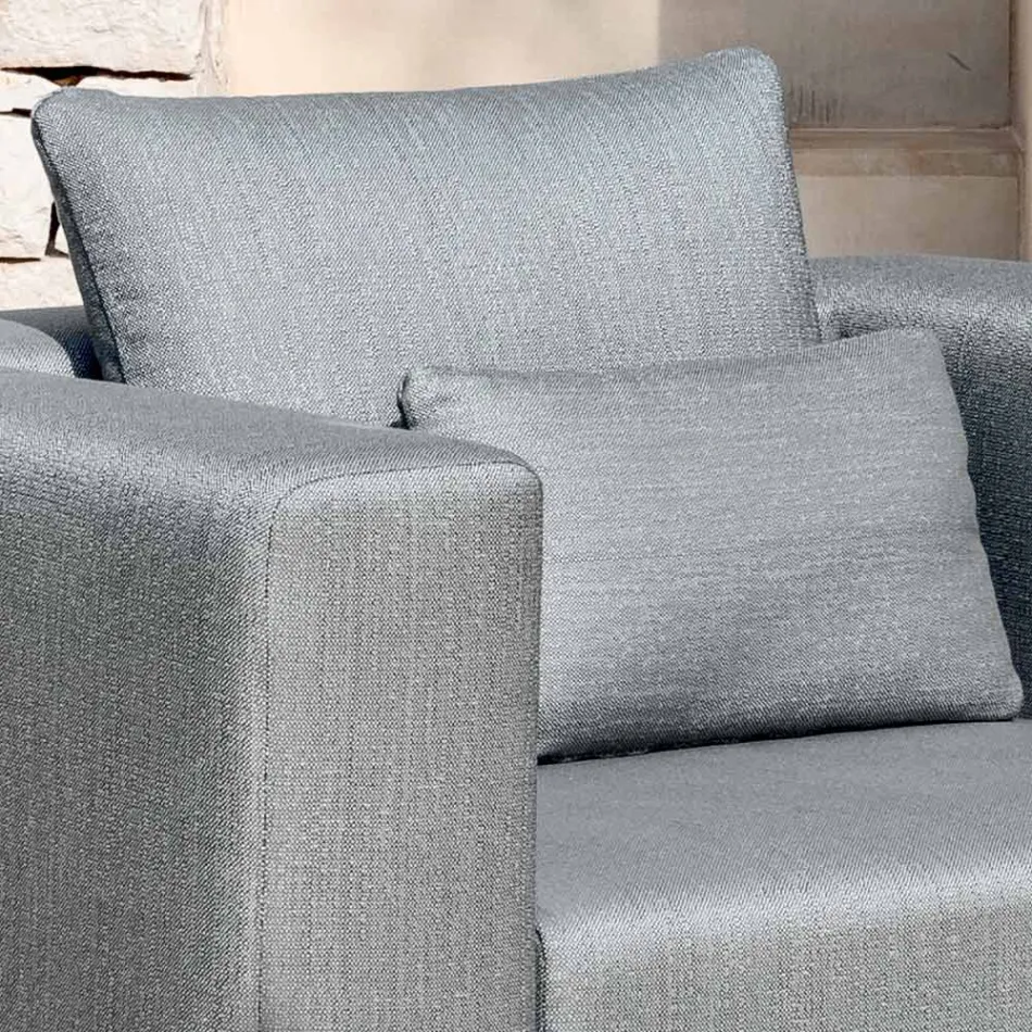 Kolltukë relaksuese kopshti në alumin dhe pëlhurë, dizajn në 3 finitura - Filomena Viadurini