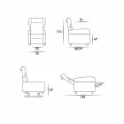 Kolltuk ortopedik relaksues 4 motorë prodhuar në Itali Giglio, dizajn modern Viadurini