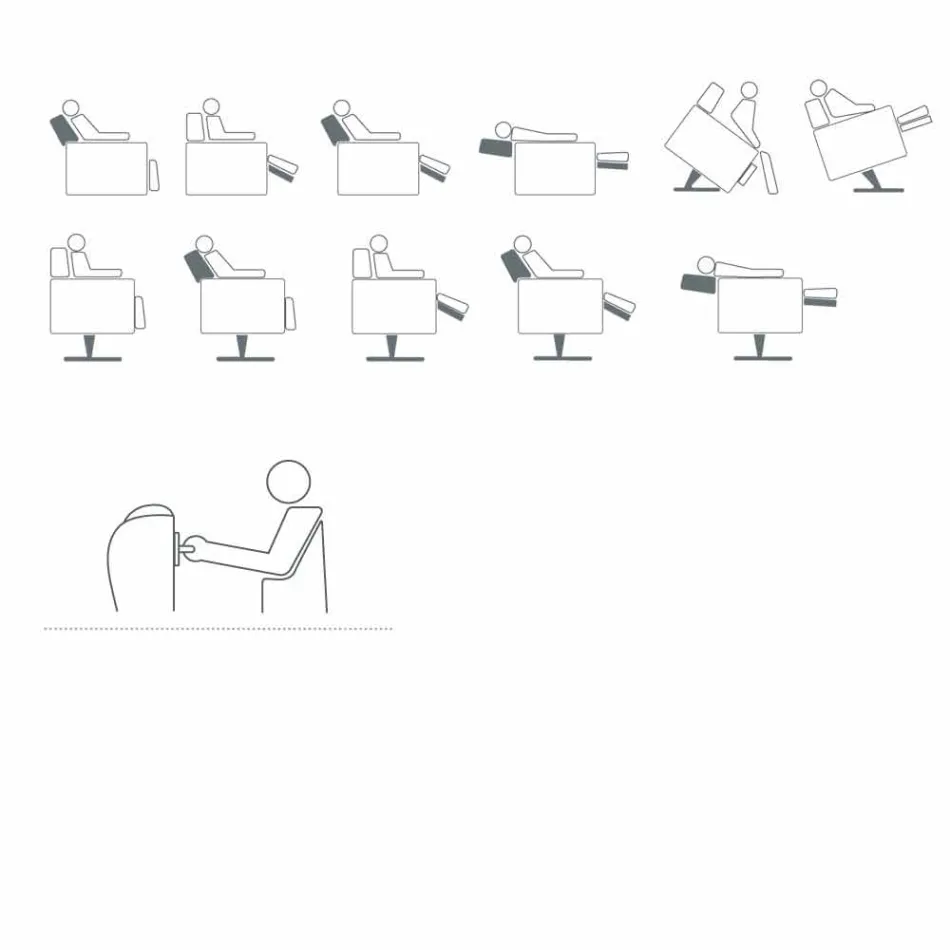 Kolltuk ortopedik relaksues 4 motorë prodhuar në Itali Giglio, dizajn modern Viadurini